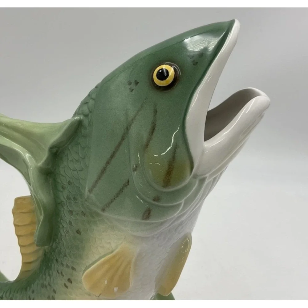 Lenox Riverwood by Catherine McClung Ceramic Fish Pitcher 11-1/2